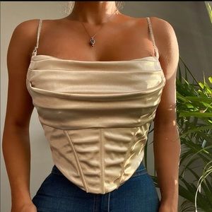 SHEIN Ruched Satin Bralette